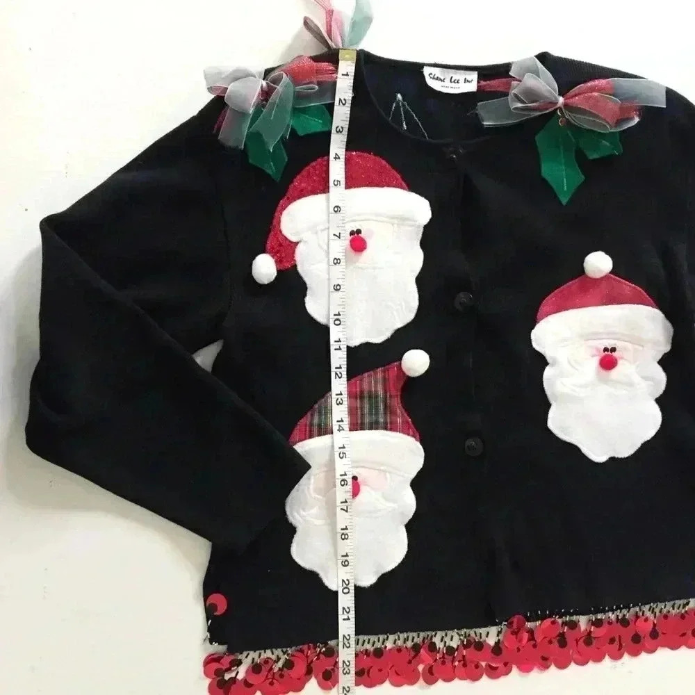 Shane Lee Inc. Ugly Christmas Santa Sequin Sweater - Picture 4 of 8